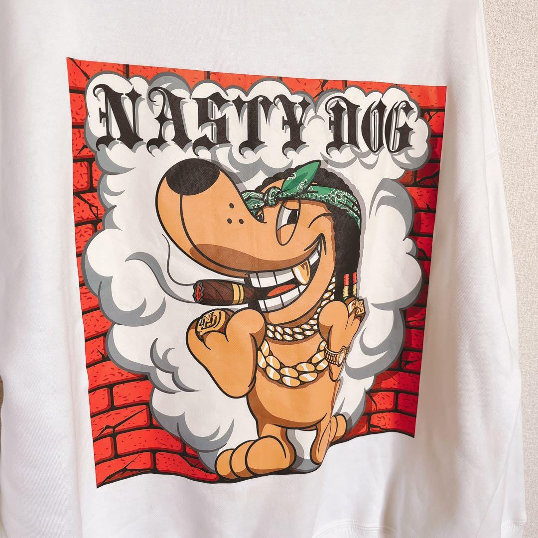 NastyDog ナスティードッグ パーカー ギャングパーカー 白 ホワイト