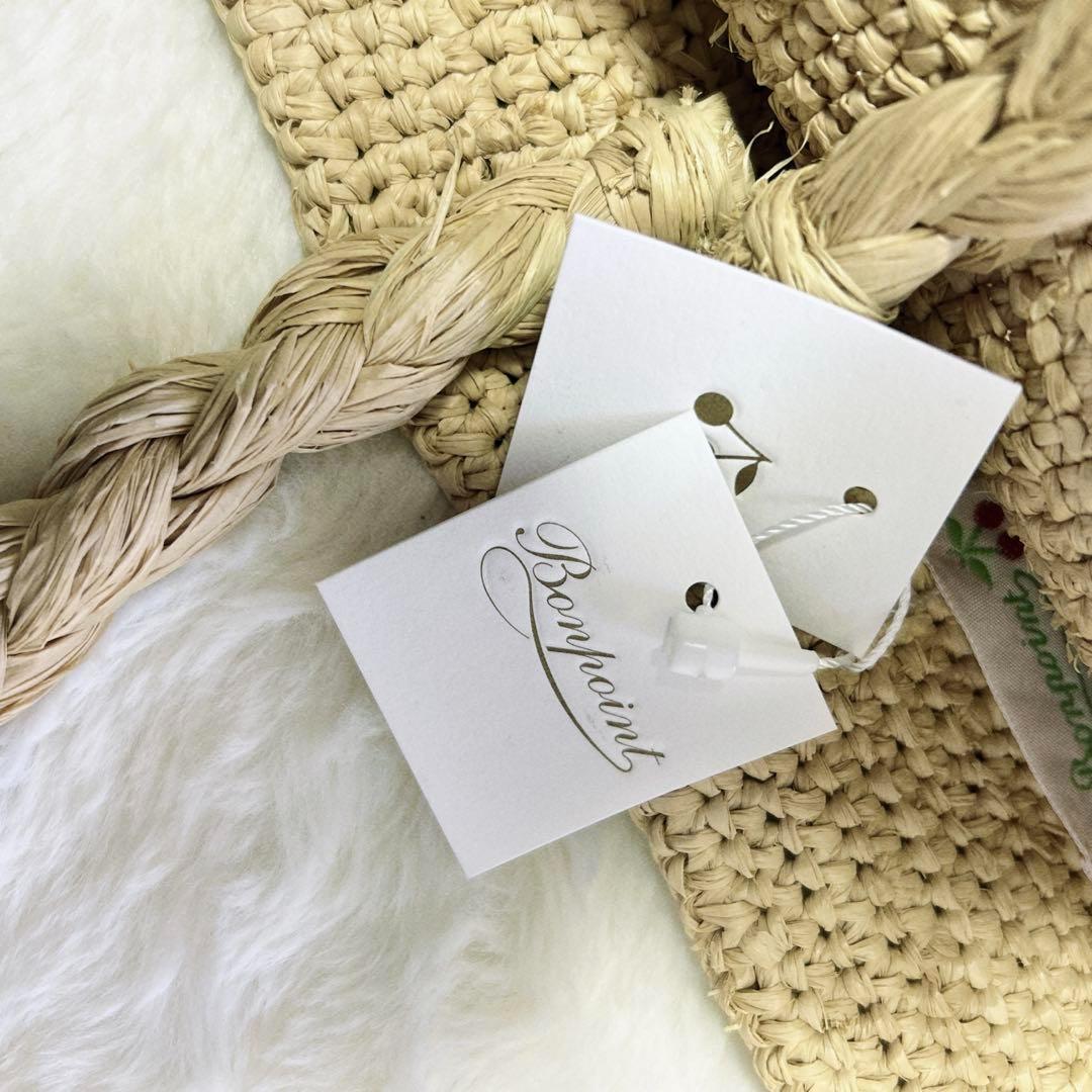 未使用タグ＊ bonpoint ボンポワン かごバッグ さくらんぼ柄 - メルカリ