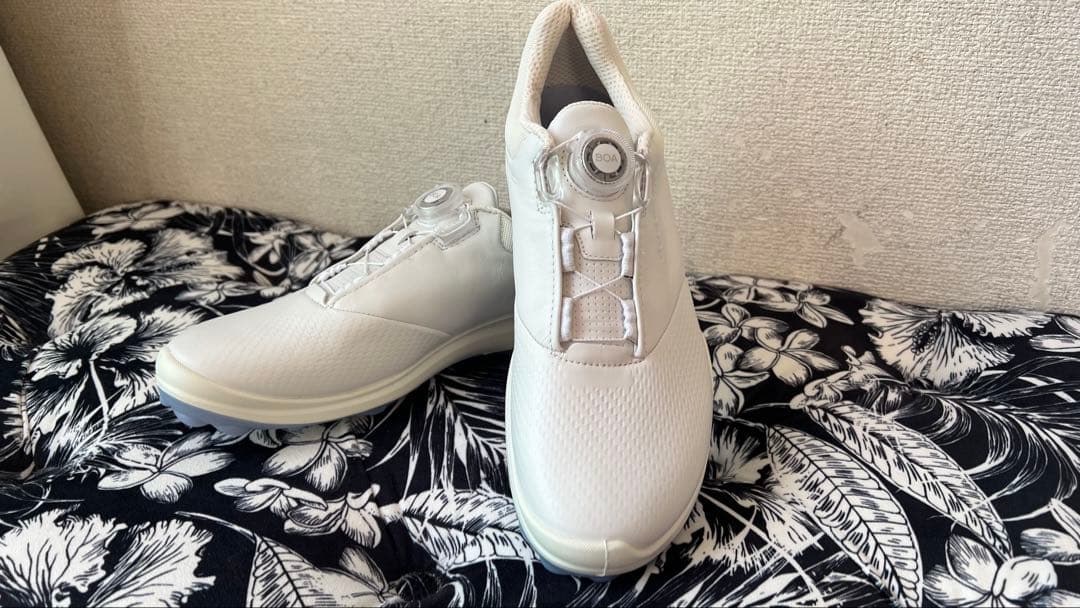 ECCO ゴルフシューズ ホワイト ECCO Golf BIOM C4 Hybrid ウィメンズ レザーGore-Texゴルフシューズ