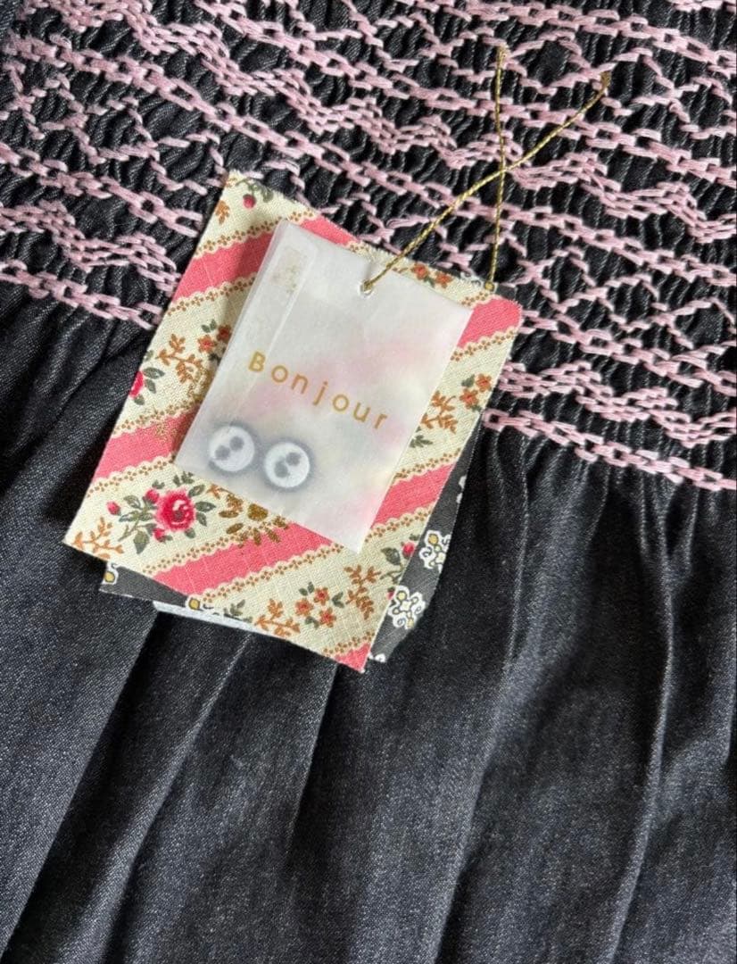 Bonjour diary 限定 チュニックワンピース ブラックデニム - メルカリ