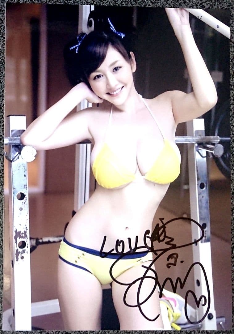 名前が不明』！杉原杏璃他グラビアアイドル直筆サイン2L判フォト3枚