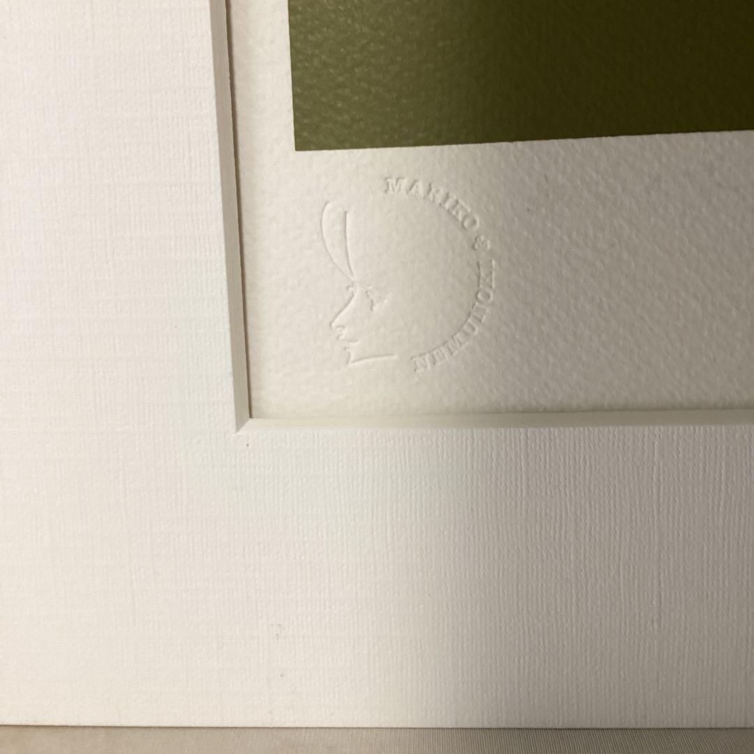 宮城まり子 在銘 水彩画 二人の道【本目俊光へ】記載有り 額装 即決