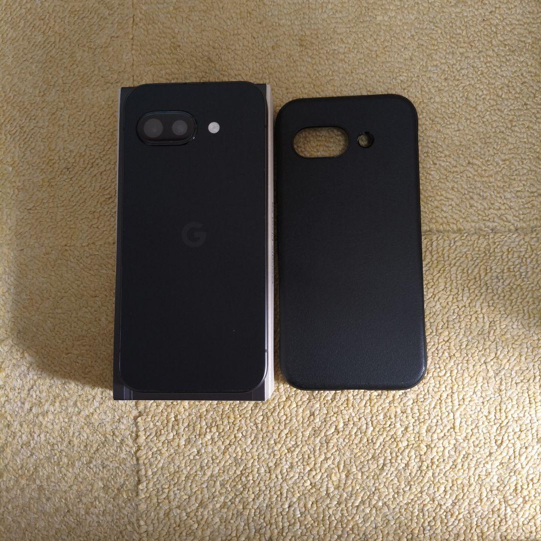 Google Pixel 9a 黒 ケース付き カメラガラス 保護ガラス付き - メルカリ