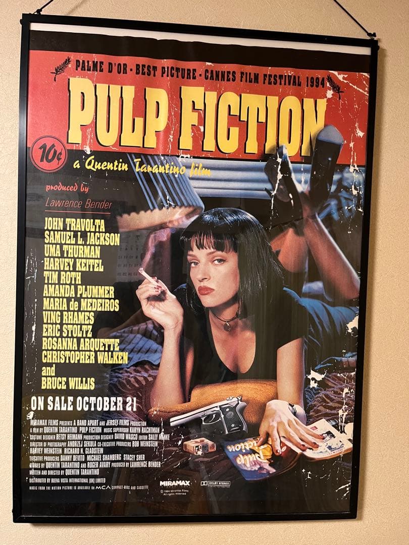 【激レア90年代製】ヴィンテージPulp Fiction ポスター PULP FICTION Rare Original Movie Poster - 47x63 in. - 1994