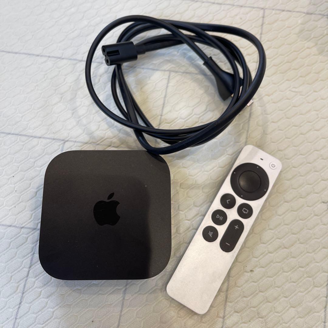 Apple TV 4K 64GB 第3世代　本体 リモコン 電源ケーブル Apple TV 4Kは電源ケーブル交換で配信最強画質プレーヤーに! サエク