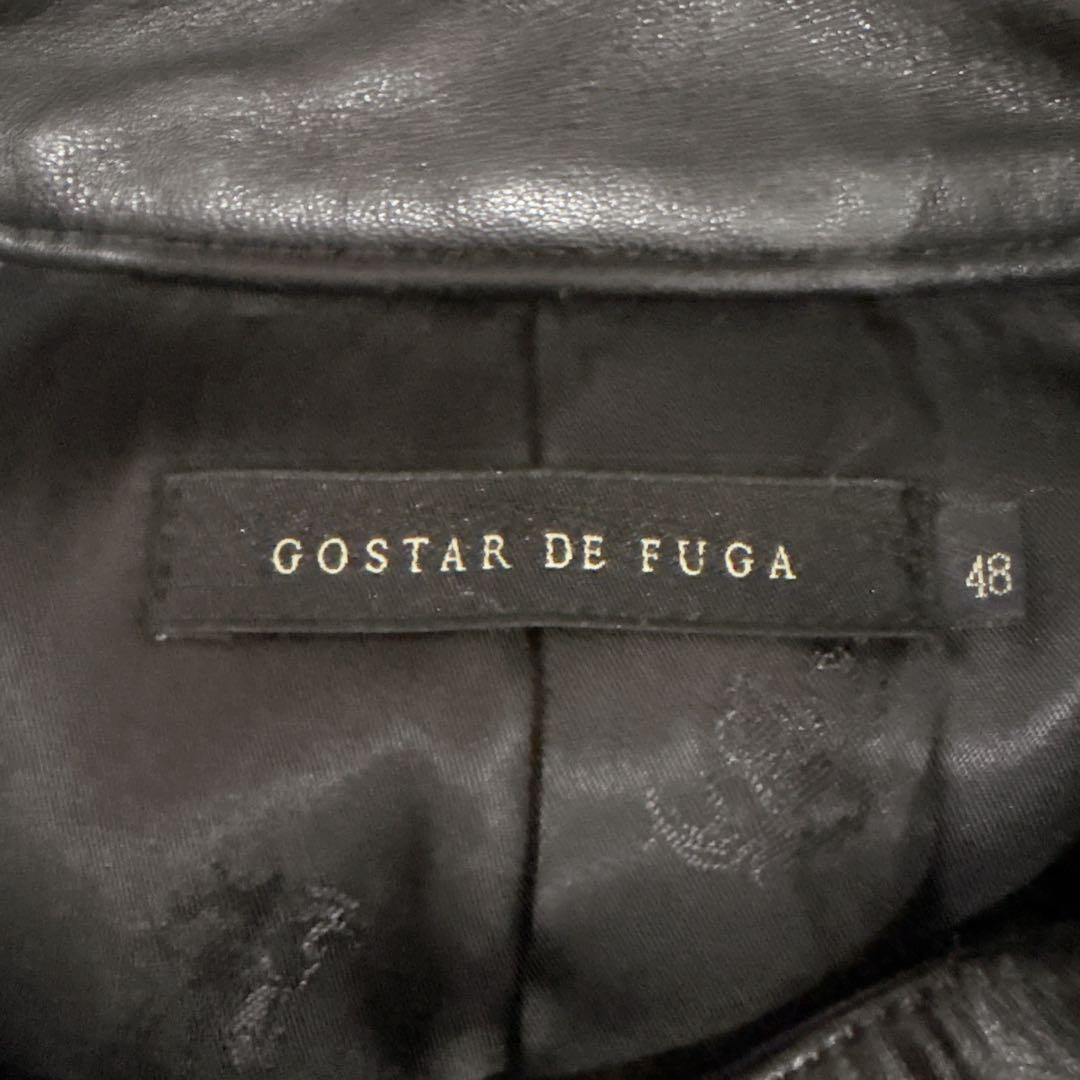 ゴスタールジフーラムレザーライダースジャケット48XLサイズブラック黒