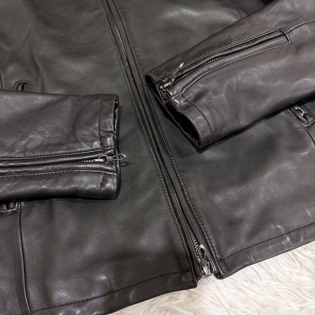 ゴスタールジフーラムレザーライダースジャケット48XLサイズブラック黒