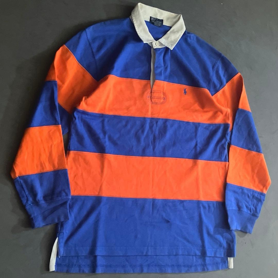 レアカラー◎90s00s ラルフローレン ラガーシャツ vintage カニエ