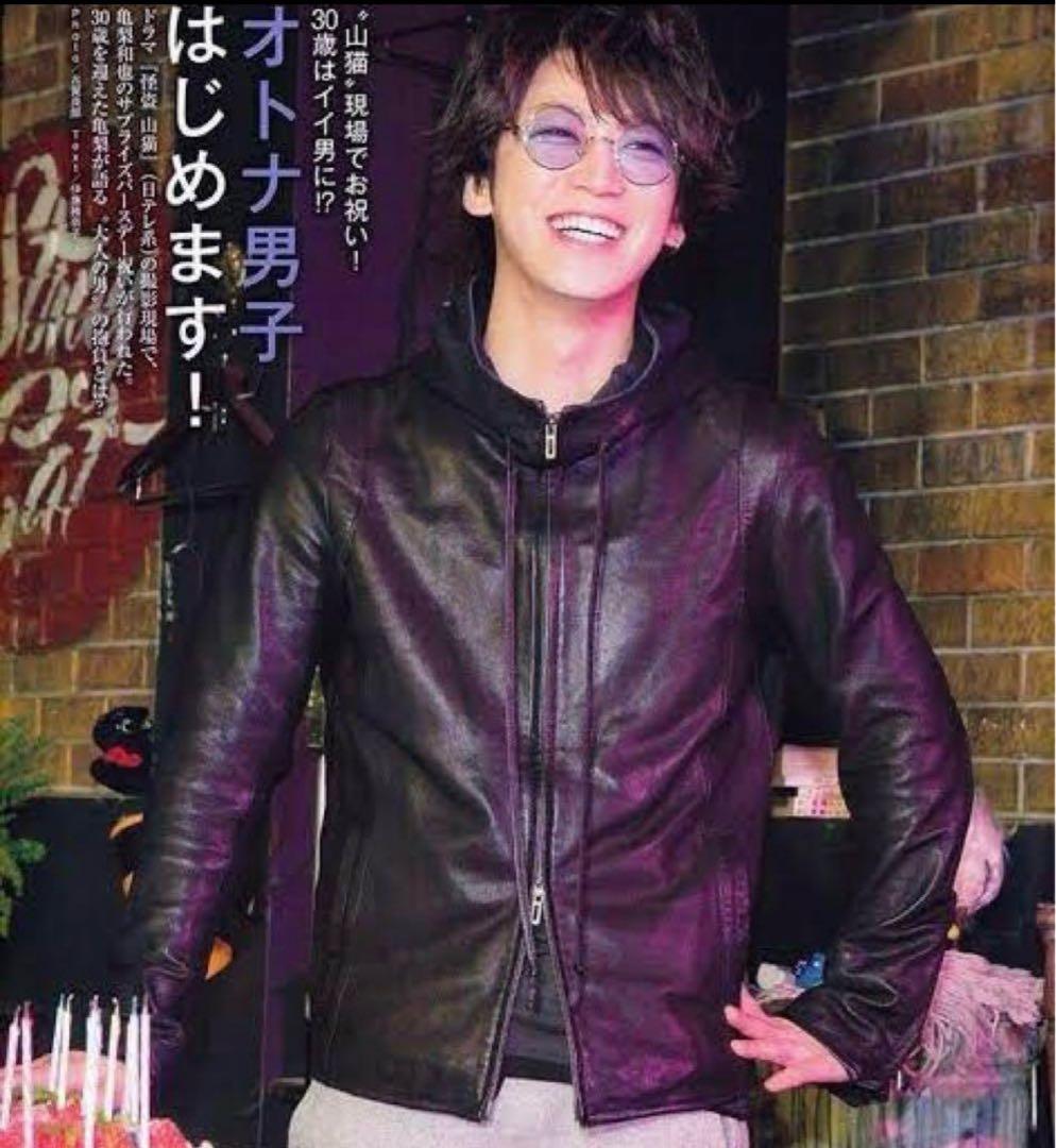 亀梨和也さん着用 DOMENICO+SAVIO フードレザージャケット - メルカリ