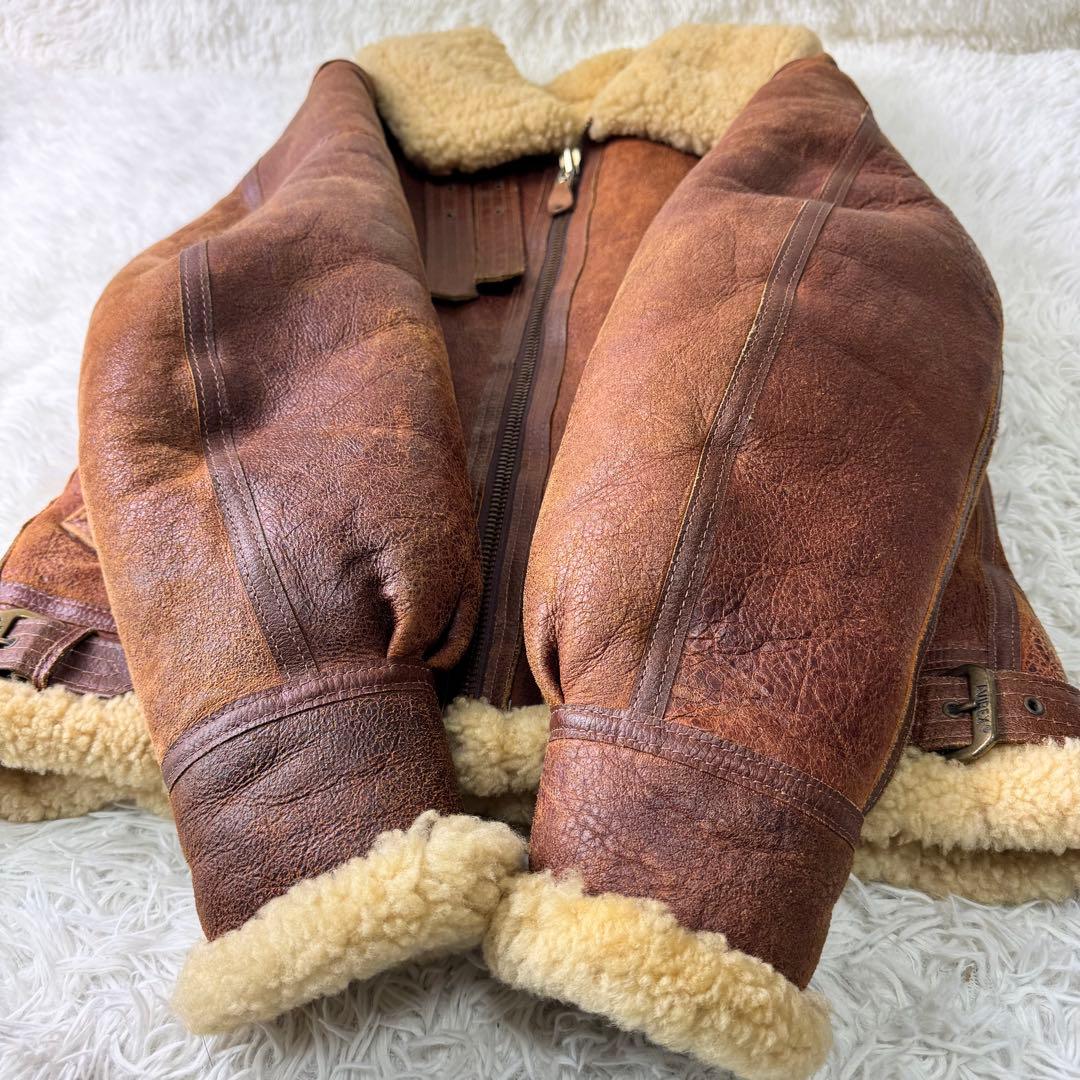 美品/希少✨AVIREX フライトジャケット B-3 ピンナップガール ブラウン