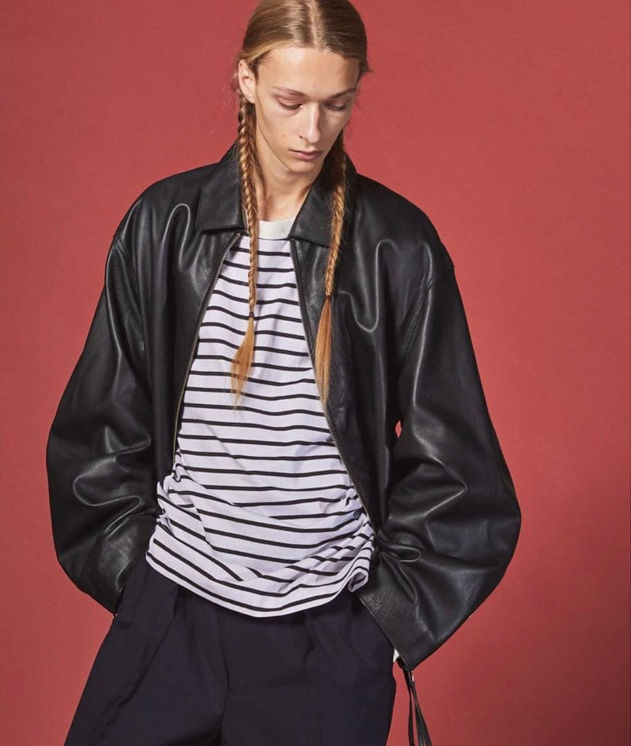 MAISON SPECIAL ブラック レザージャケット MAISON SPECIAL（メゾンスペシャル） レザージャケット ライダース