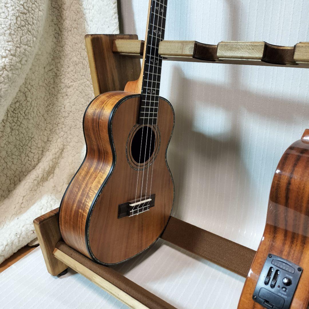 ウクレレスタンド 7本掛け ソプラノ〜テナーサイズ対応 ハンドメイド