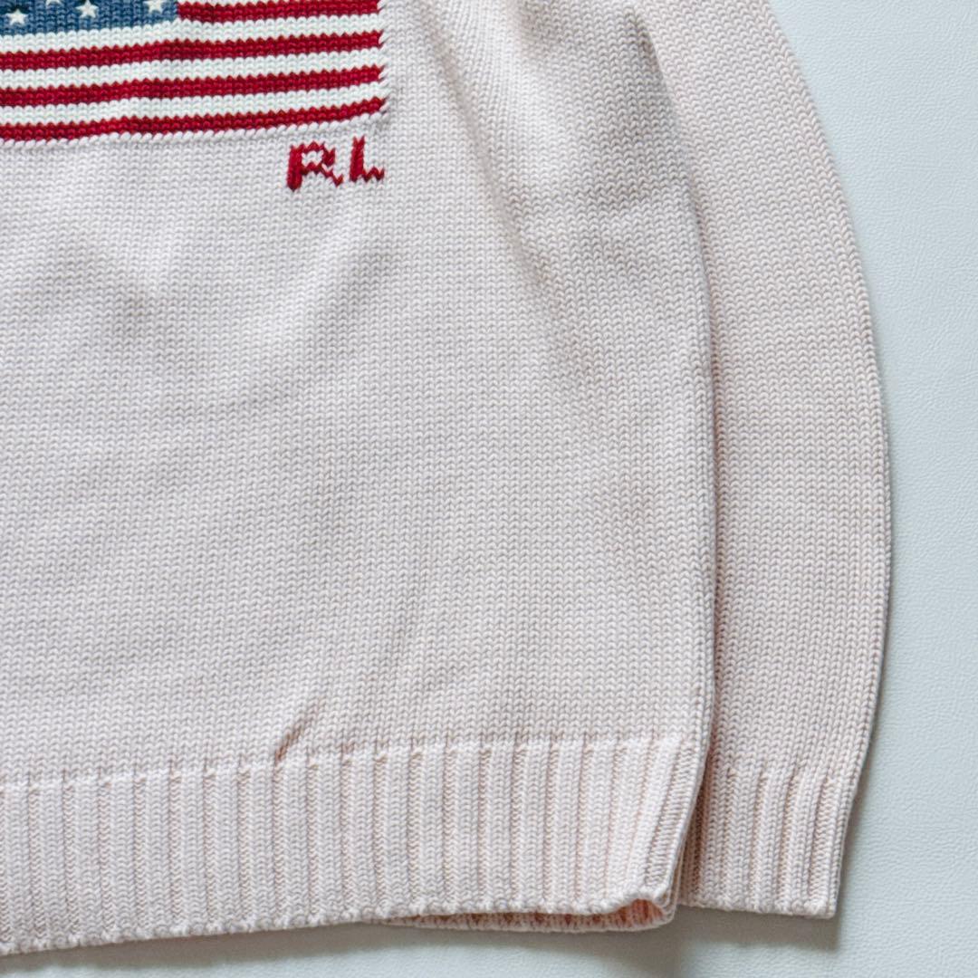 meria様！ピンクポニー ラルフローレン 星条旗ニットセーター - メルカリ