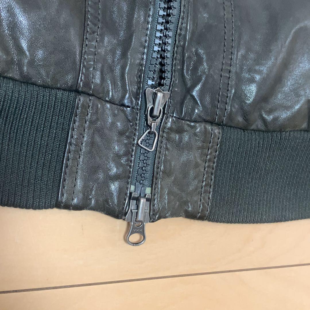 Armani Jeans レザージャケット ダークブラウン アルマーニ y2k - メルカリ