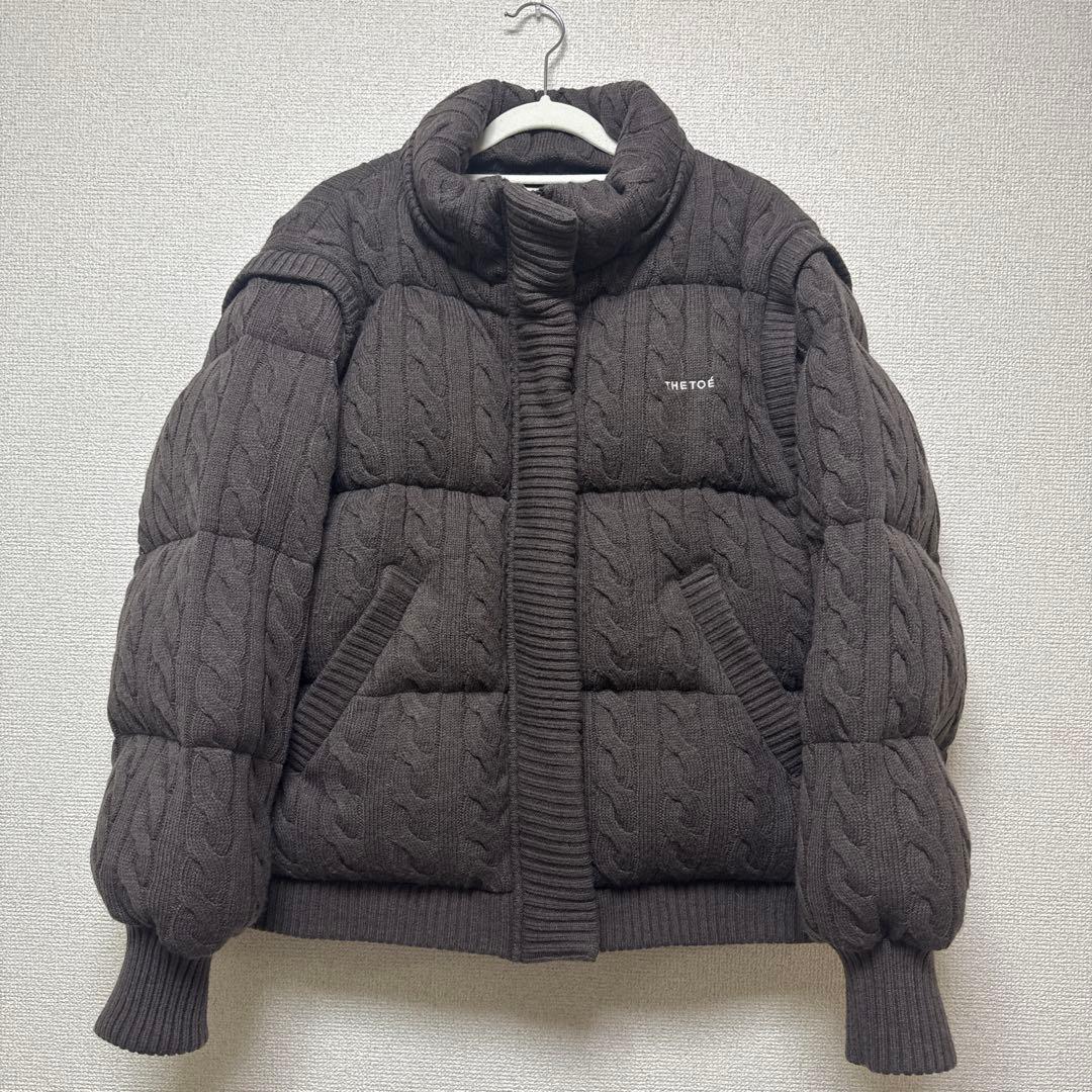 thetoe SHARD KNIT DOWN (Brown) - メルカリ