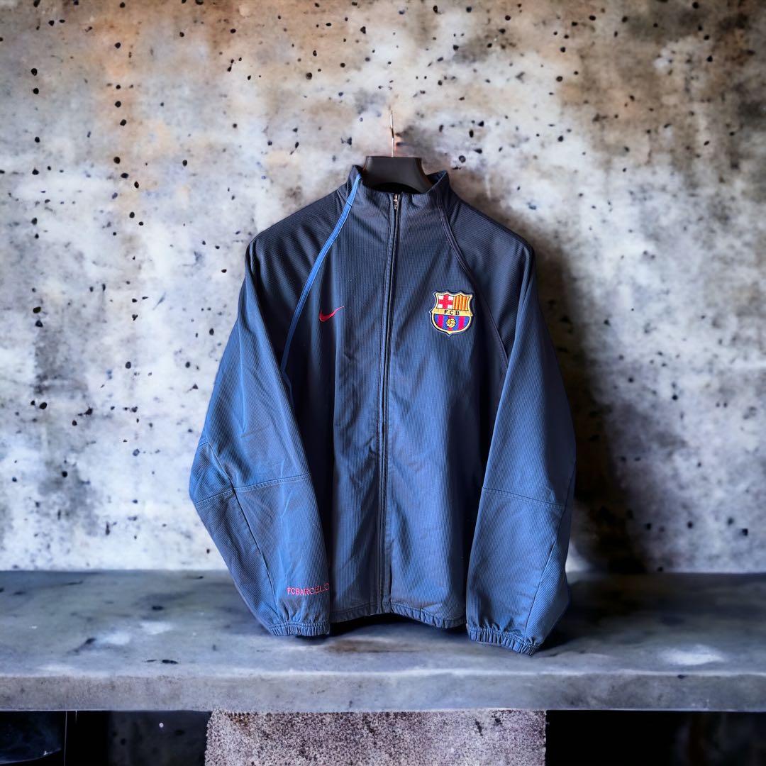 NIKE ナイキ FCバルセロナ ジャージ トラックジャケット 刺繍ロゴ 古着