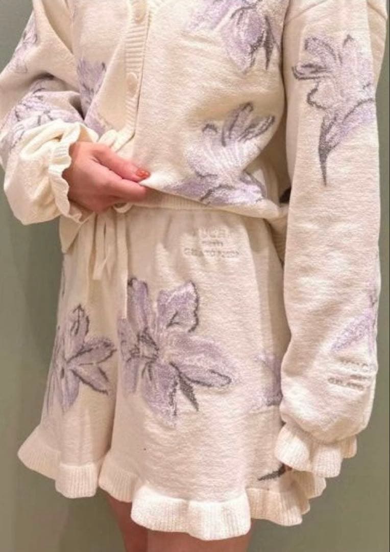 新品】ジェラートピケMUCHAリリージャガードカーディガン&ショート