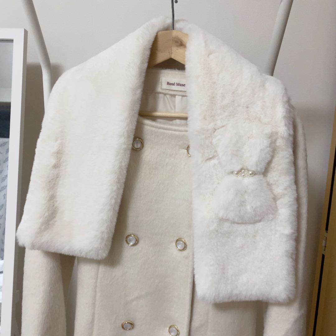 Rosé Muse tippet muffler set coat M Rosé M