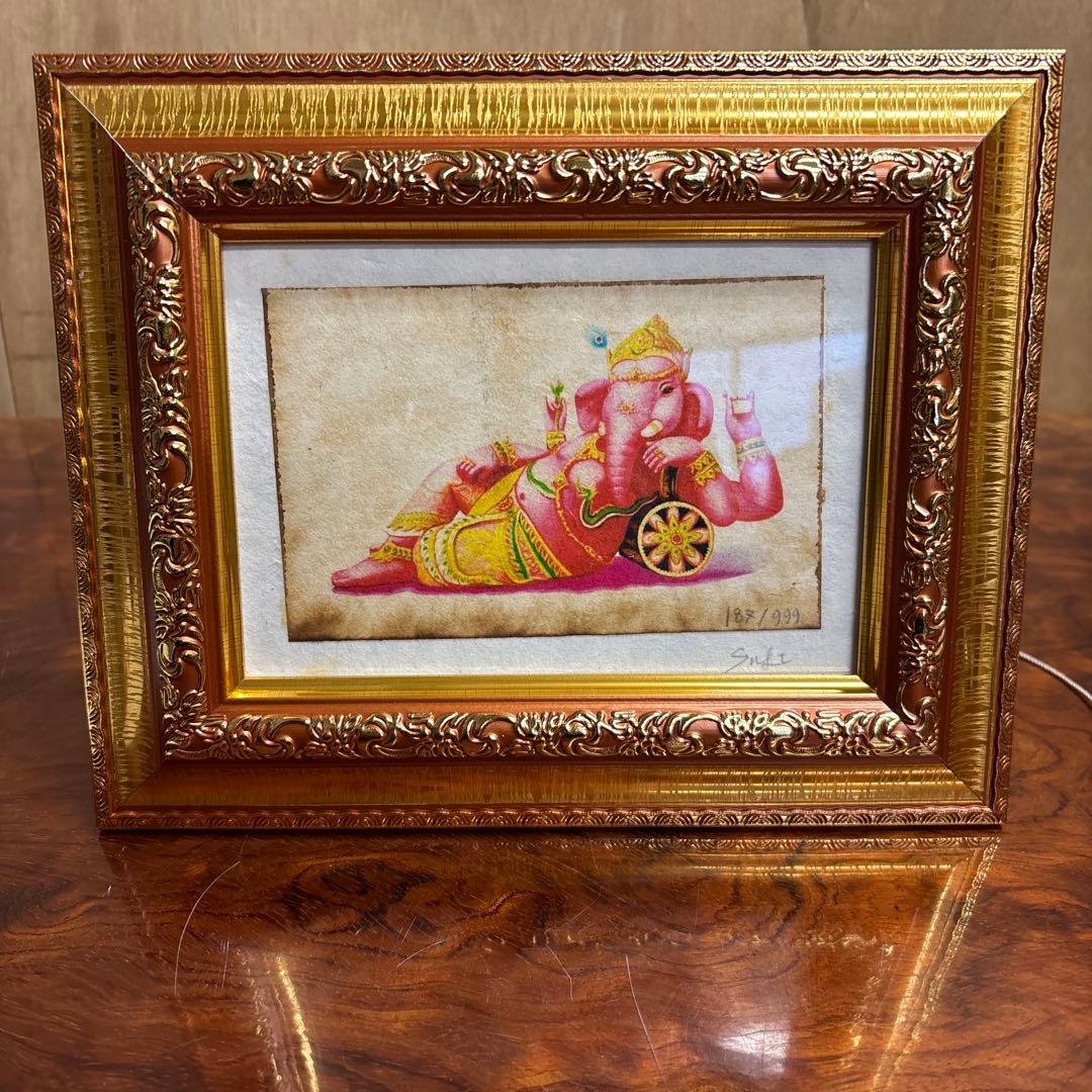ガネーシャ 手描き絵画 限定版187/999 0115o37 ガネーシャ 手描き絵画 限定版187/999 0115o37 ガネーシャ 手描き絵画