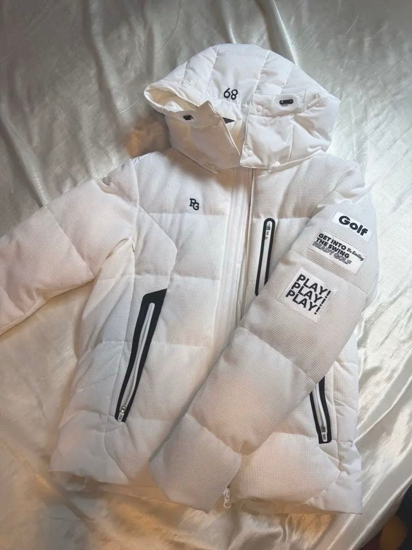 SALE‼️PEARLY GATES フード付きダウンジャケット ホワイト - メルカリ