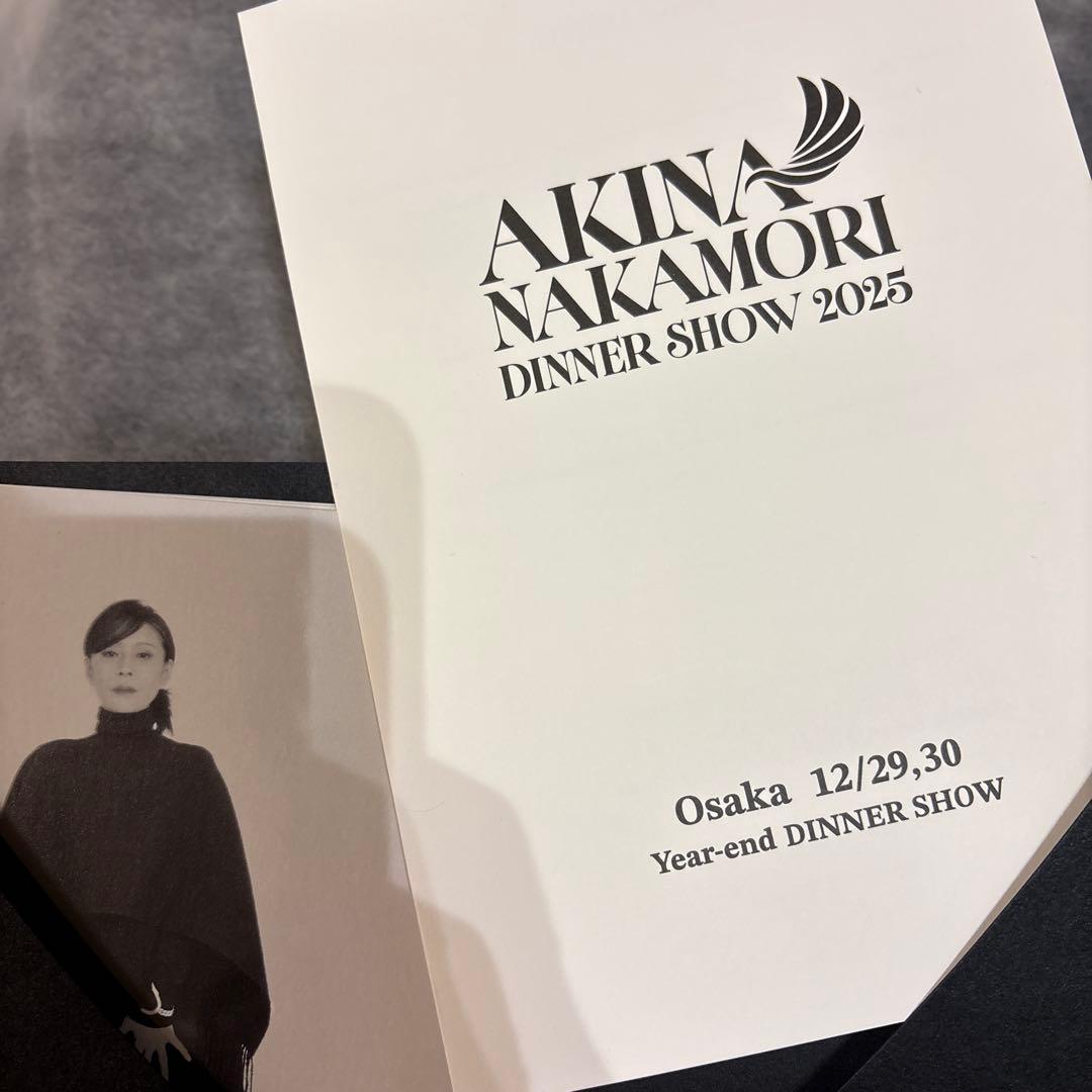中森明菜　2025 ディナーショー限定トートバッグ　ポストカード　メニュー表