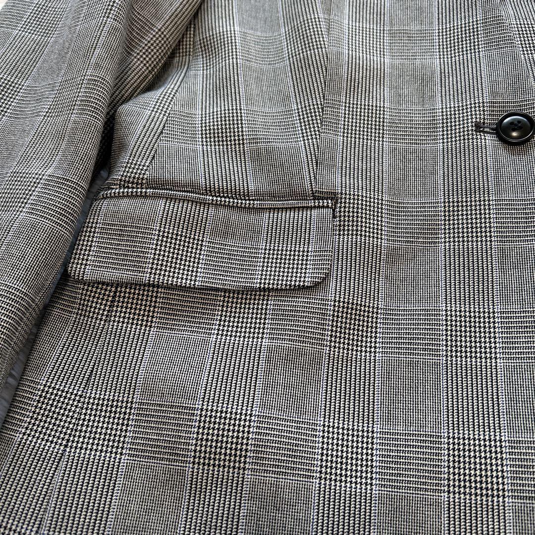 PLST ウォームリザーブカラーレスジャケット&パンツ スーツ グレン