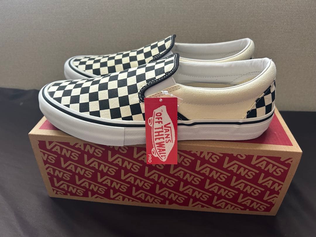 専用★【未使用】VANS スリッポン プロ 白×黒チェッカー柄 希少廃番モデル VANS “Slip on Pro” checkerboard | PORTER SKATE