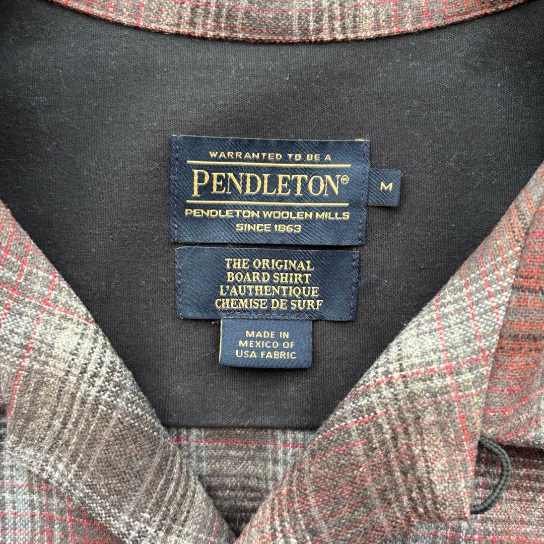 美品】ペンドルトン ボードシャツ ブラウン系 オンブレ M メキシコ製