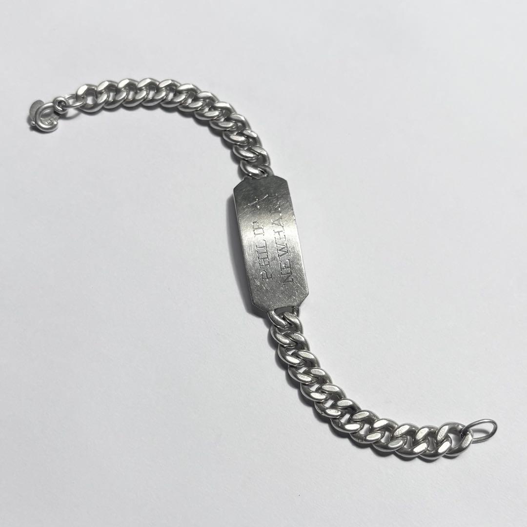 1940s U.S ARMY ミリタリー ID ブレスレット シルバー925 - メルカリ