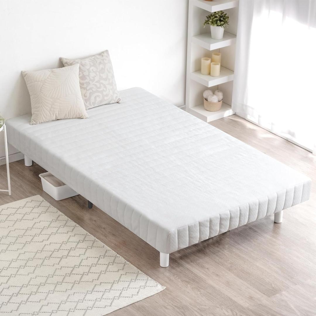 タンスのゲン 脚付きマットレス シングル 天然木スチール(98114)ホワイト Amazon｜タンスのゲン 脚付きマットレス シングル 洗えるカバー付き