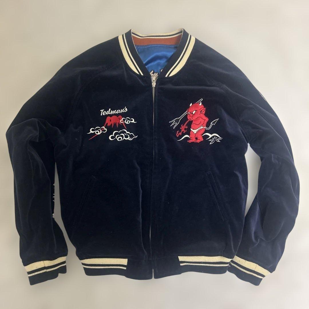 TEDMAN リバーシブル スカジャン ベロア サテン 刺繍 42 - メルカリ