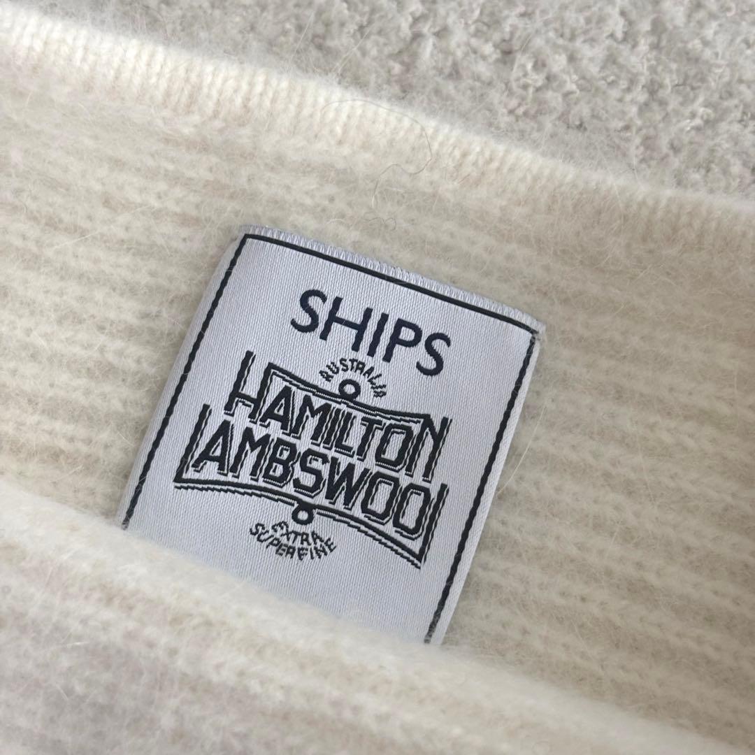 シップス HAMILTON アンゴラボートネックニット ハミルトン ふわふわ