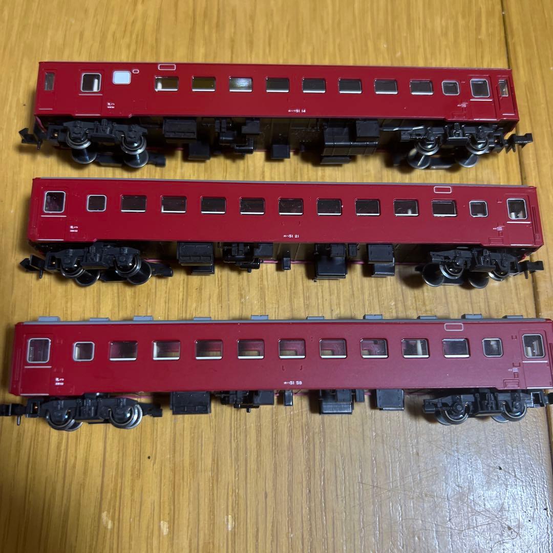 Nゲージ 赤い3両編成 鉄道模型