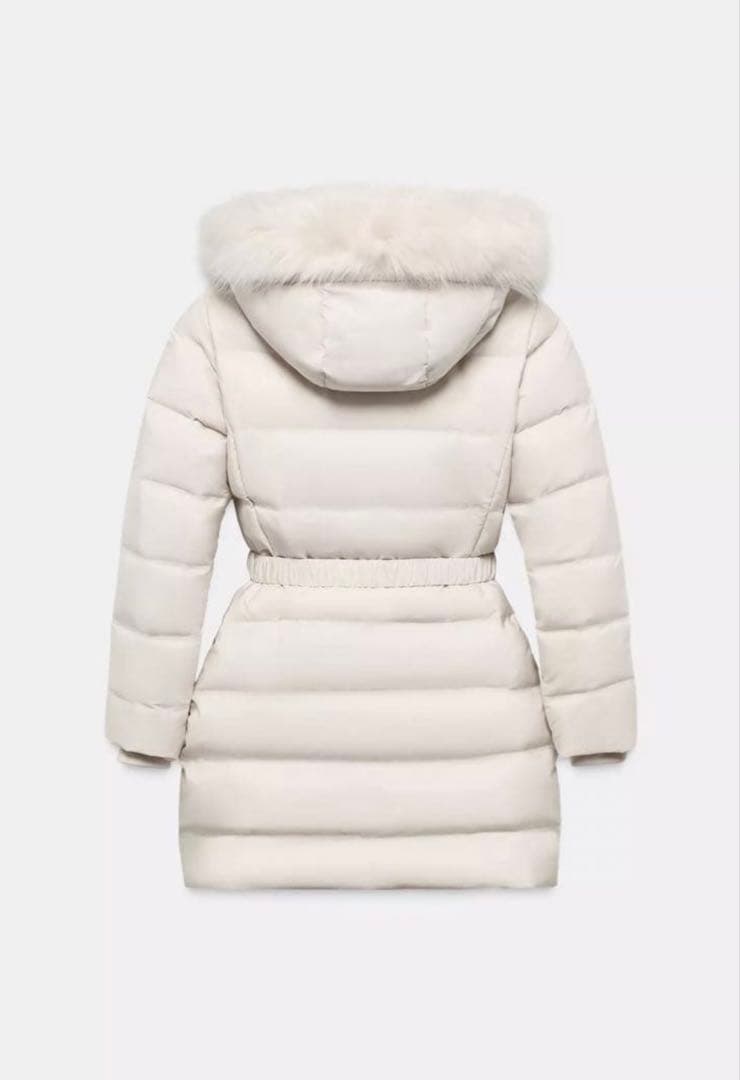 ZARA 撥水加工入りウィンドブレーカーフード付きダウンジャケット M