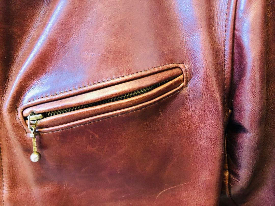 美味☆BLUE CROSS ヴィンテージ シングルライダース ブルークロス 本革