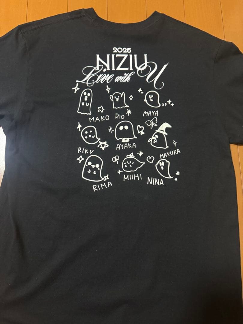NiziU メンバー全員直筆サイン入りTシャツ ライブ当日リマさんから直接受取