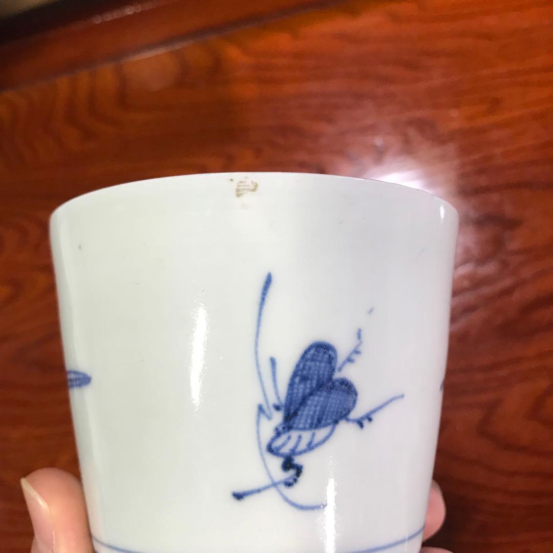 蕎麦猪口 古伊万里 染付 鍋島 鈴虫 昆虫文 大振り くらわんか - メルカリ