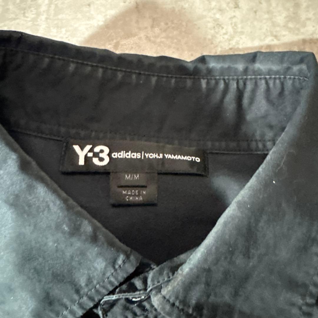 Y-3 Yohji Yamamoto ロングシャツ M ブラック ワイスリー - メルカリ