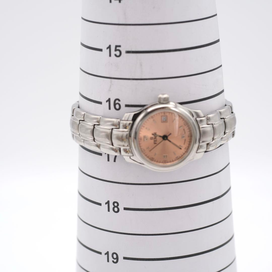 FENDI フェンディ 腕時計 レディース クォーツ デイト ピンク文字盤