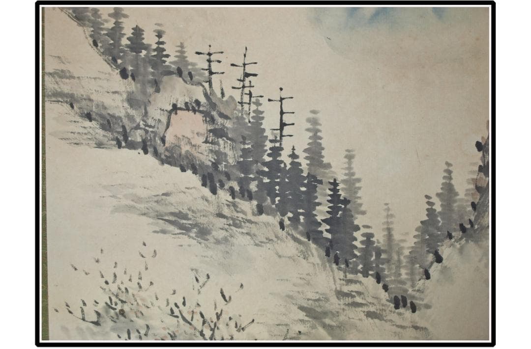 骨董市仕入れ品　日本時代の掛け軸その肉筆保証江戸鎌倉平安 X1028C3-2