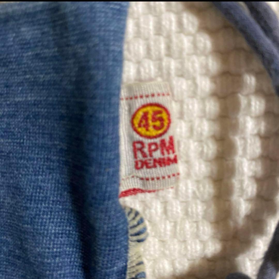 ノベルティヴンティージ希少45RPMstudioデニムLINEデニム巾着袋ポーチ