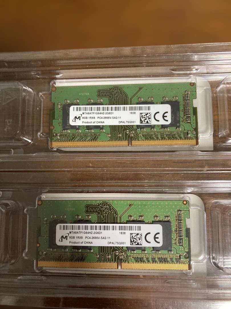 b*k様 Crucial 16GB DDR4-2666 SODIMM 1.2V