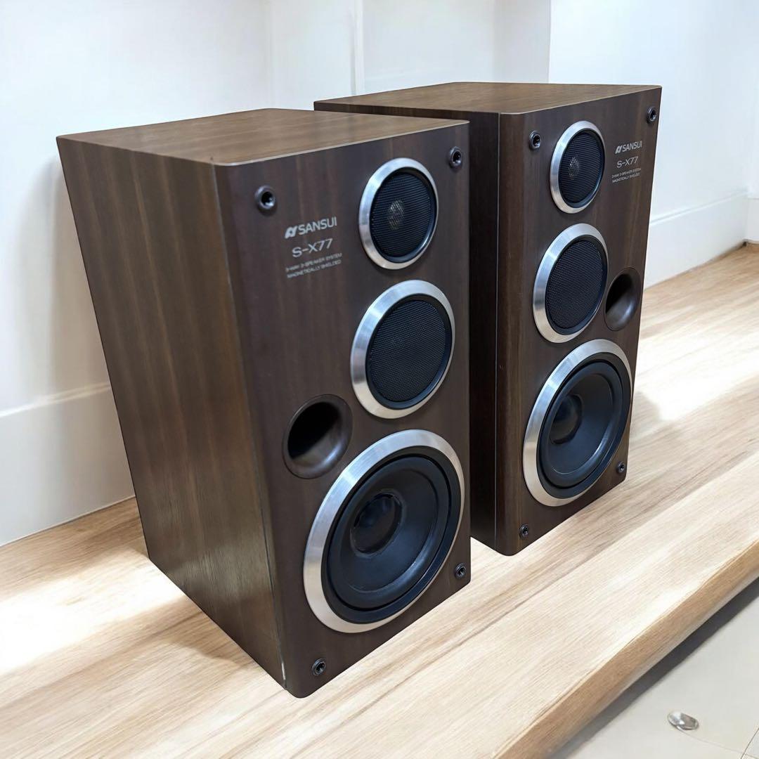 動作良好】SANSUI S-X77 ペア 3Way スピーカー 美品 木製 - メルカリ