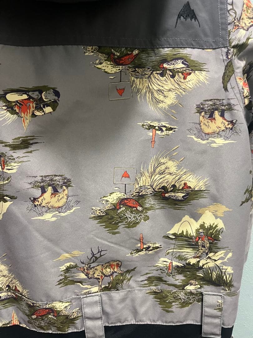 Burton スキーウェア つなぎ 動物柄 グレー