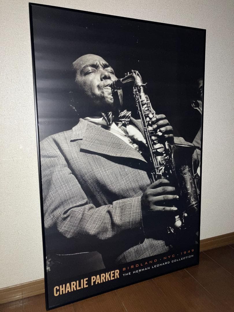 スペシャル ヴィンテージ！チャーリー パーカー JAZZ ジャズ ポスター（額付 チャーリー・パーカー (オーディオ・アクセス・コード付）／Charlie