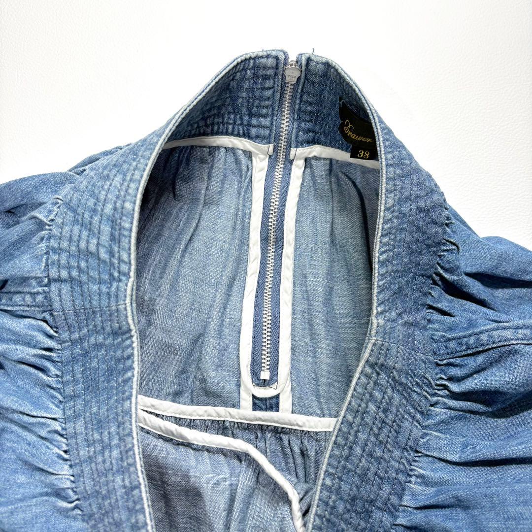 ドゥロワー Drawer ティアードデニムスカート 38 洗えます - メルカリ