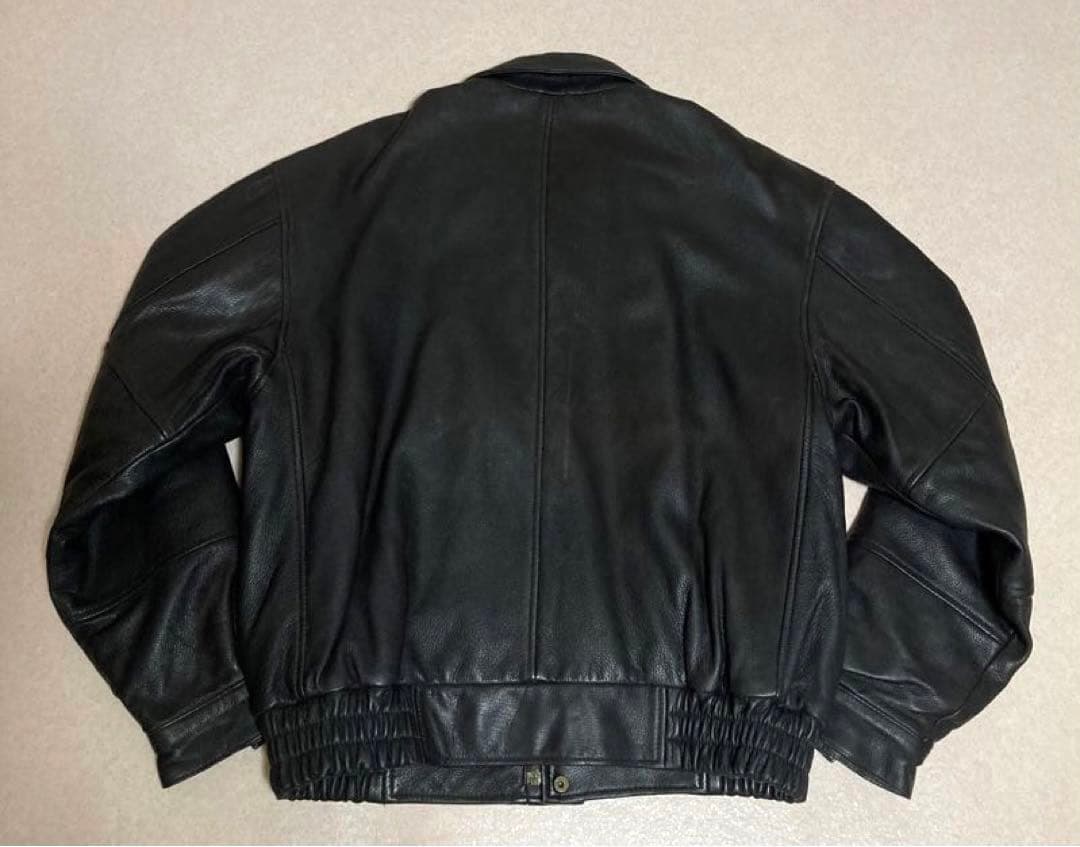 archive 90s DAF レザージャケット スイングトップ 短丈 横幅広め