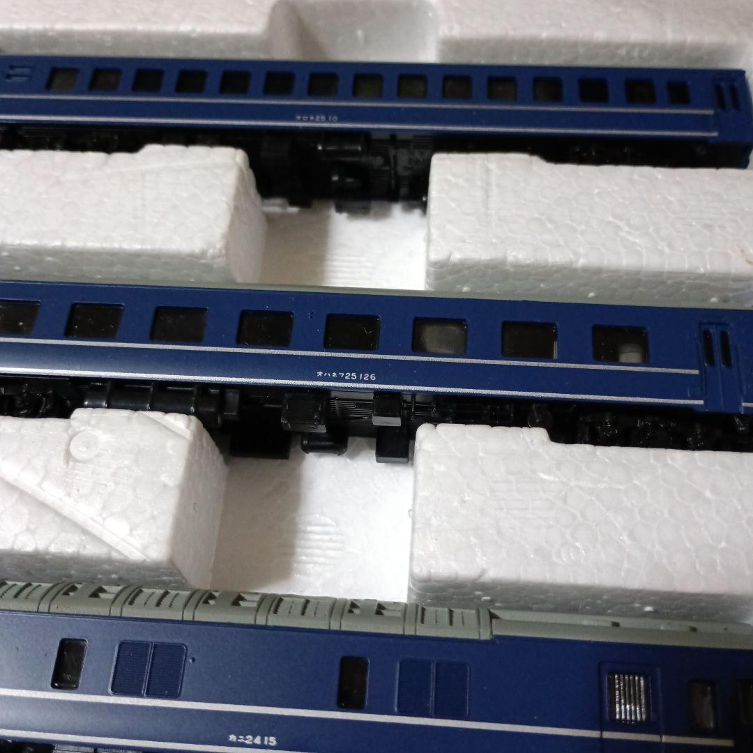 鉄道模型 青い客車と曲線レールセット