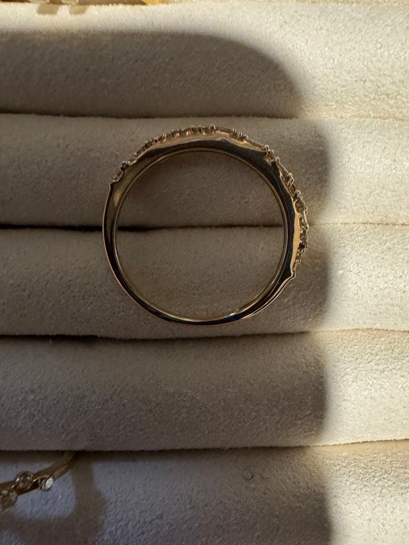 ハーフエタニティ　k18 ダイヤモンドリング　バケットカット　0.30ct