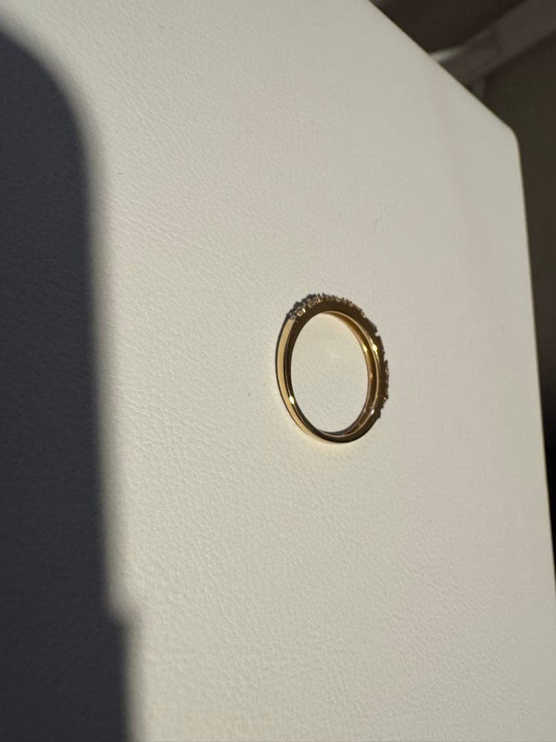 ハーフエタニティ　k18 ダイヤモンドリング　バケットカット　0.30ct